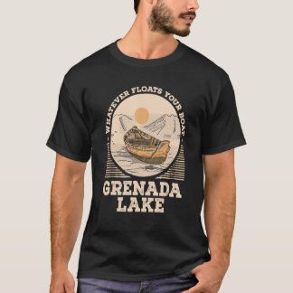 Spelar ingen roll Flyter din Boat Grenada Sjö Moti T Shirt