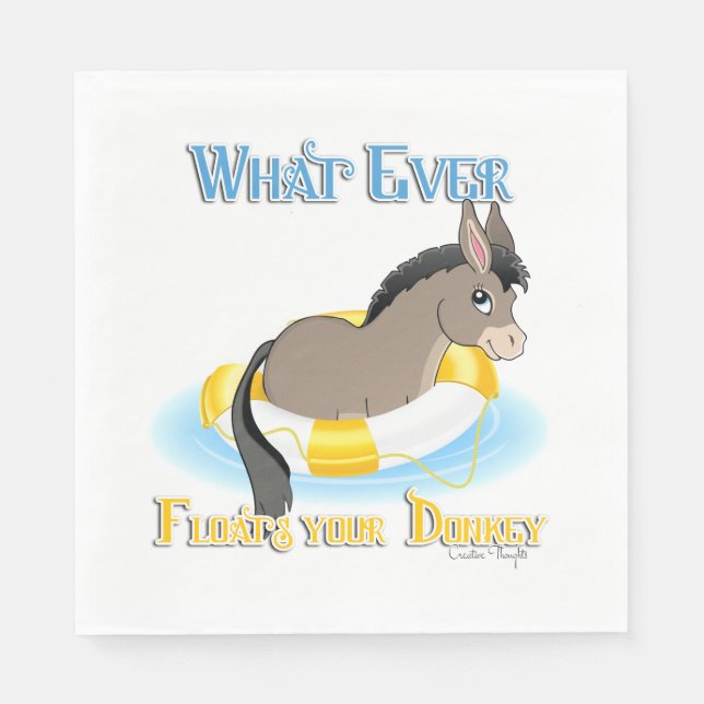 Spelar ingen roll Flyter din Donkey Pappersservett (Framsidan)