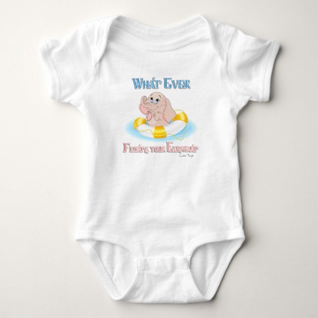 Spelar ingen roll Flyter din elefant 4 T-shirt (Framsida)