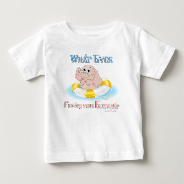 Spelar ingen roll Flyter din elefant 4 Tee Shirt (Framsida)