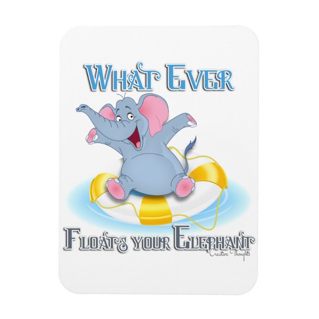 Spelar ingen roll Flyter din elefant Magnet (Vertikal)