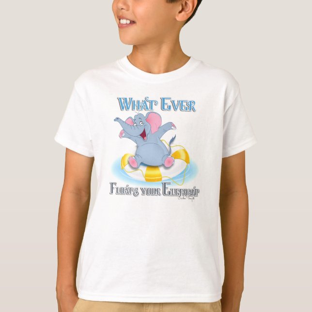 Spelar ingen roll Flyter din elefant Tee Shirt (Framsida)