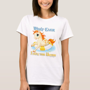 Spelar ingen roll Flyter din enhörning T-shirt