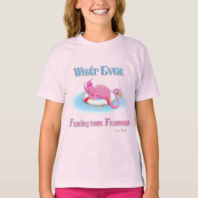 Spelar ingen roll Flyter din Flamingo 3 T-shirt (Framsida)