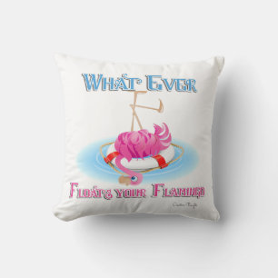 Spelar ingen roll Flyter din Flamingo Kudde