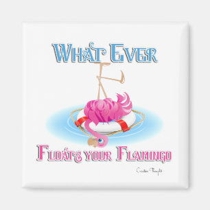 Spelar ingen roll Flyter din Flamingo Magnet