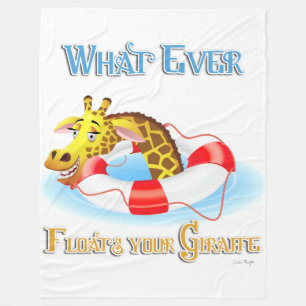 Spelar ingen roll Flyter din Giraffe 2 Fleecefilt