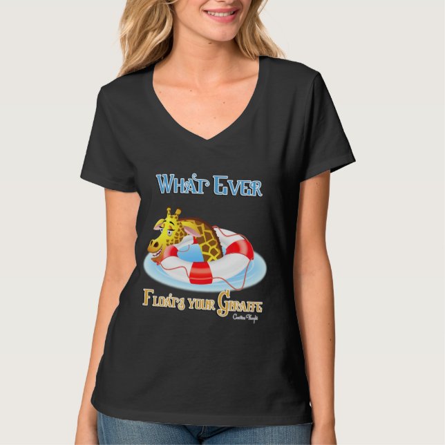 Spelar ingen roll Flyter din Giraffe 2 T Shirt (Framsida)