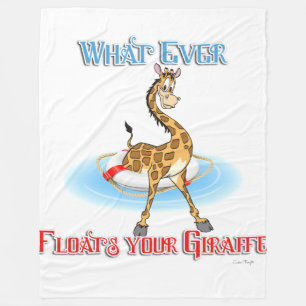 Spelar ingen roll Flyter din Giraffe Fleecefilt