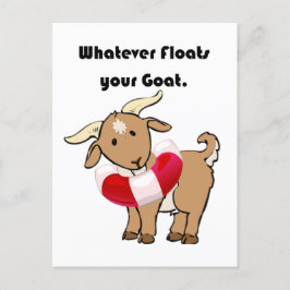 Spelar ingen roll Flyter din Goat Life Preserver-T Vykort