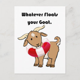 Spelar ingen roll Flyter din Goat Life Preserver-T Vykort