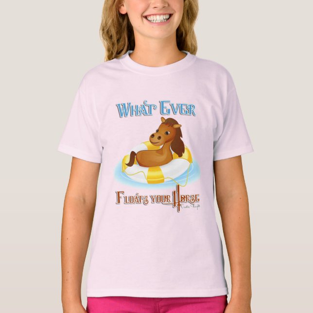 Spelar ingen roll Flyter din häst 2 Tee Shirt (Framsida)