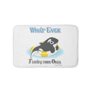 Spelar ingen roll Flyter din Orca Whale Badrumsmatta