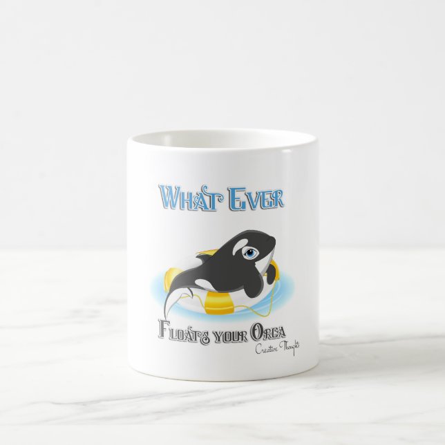 Spelar ingen roll Flyter din Orca Whale Kaffemugg (Center)