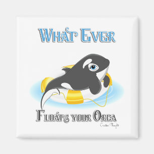 Spelar ingen roll Flyter din Orca Whale Magnet