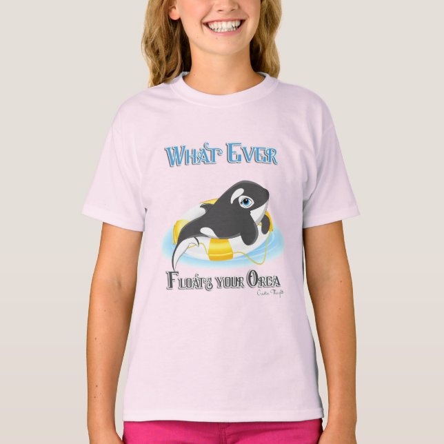 Spelar ingen roll Flyter din Orca Whale Tee (Framsida)