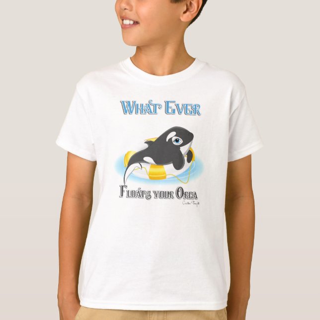 Spelar ingen roll Flyter din Orca Whale Tee (Framsida)