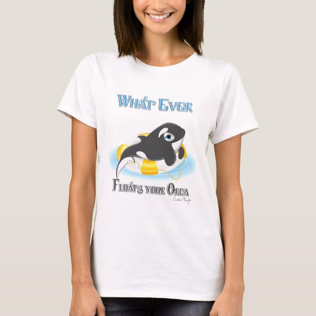 Spelar ingen roll Flyter din Orca Whale Tee Shirt (Framsida)