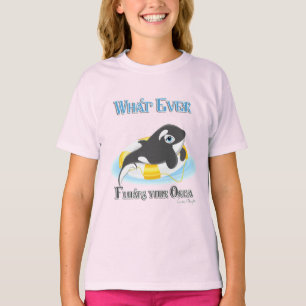 Spelar ingen roll Flyter din Orca Whale Tee Shirt