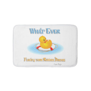 Spelar ingen roll Flyter din Rubber Duckie Badrumsmatta