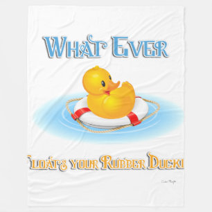 Spelar ingen roll Flyter din Rubber Duckie Fleecefilt