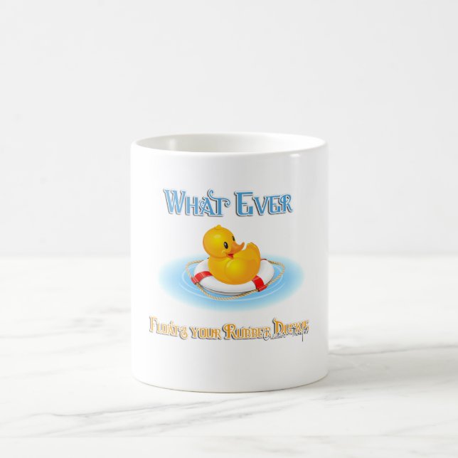 Spelar ingen roll Flyter din Rubber Duckie Kaffemugg (Center)