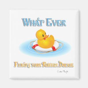Spelar ingen roll Flyter din Rubber Duckie Magnet