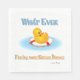 Spelar ingen roll Flyter din Rubber Duckie Pappersservett