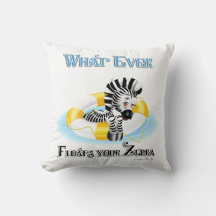 Spelar ingen roll Flyter din Zebra 3 Kudde
