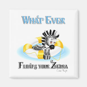 Spelar ingen roll Flyter din Zebra 3 Magnet