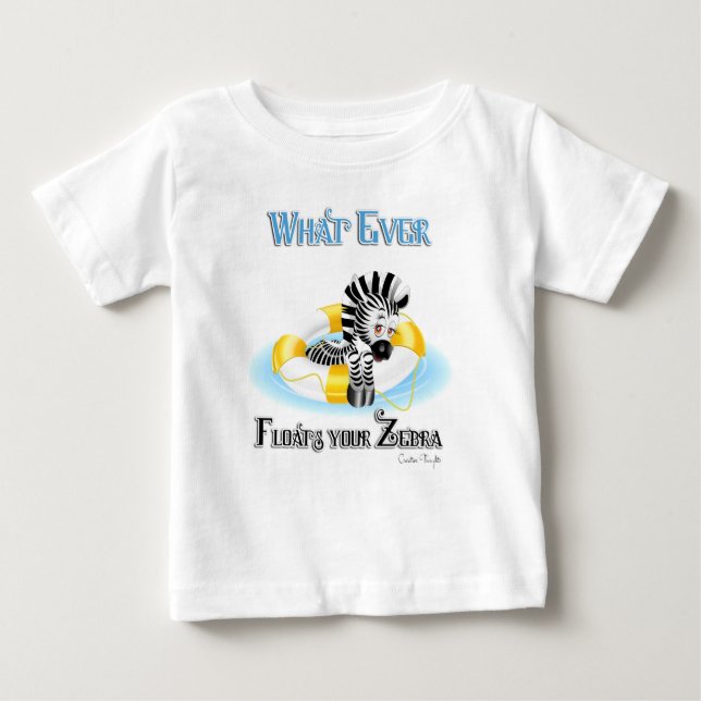 Spelar ingen roll Flyter din Zebra 3 T-shirt (Framsida)