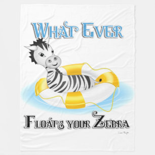 Spelar ingen roll Flyter din Zebra 4 Fleecefilt