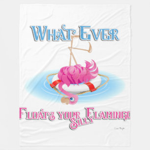 Spelar ingen roll Flyter Fåniget Flamingo Fleecefilt