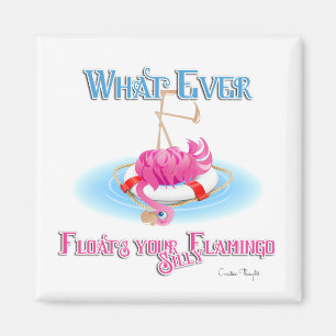 Spelar ingen roll Flyter Fåniget Flamingo Magnet