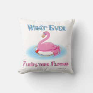 Spelar ingen roll Flyter Flamingo 2 Kudde