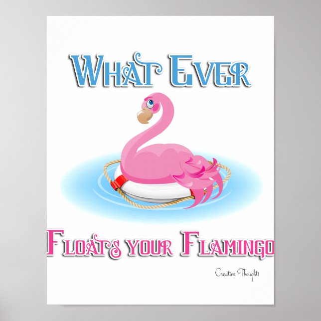 Spelar ingen roll Flyter Flamingo 2 Poster (Framsidan)