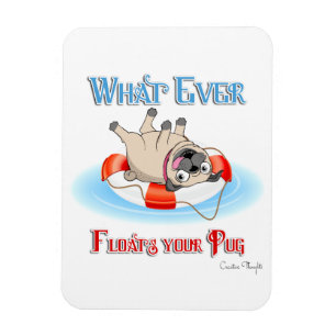 Spelar ingen roll Flyter Pug Magnet