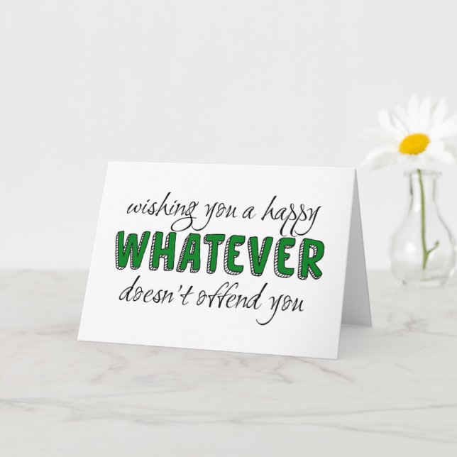 Spelar ingen roll förolämpar dig inte, politiskt k kort (Liten växt)