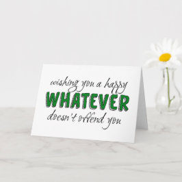 Spelar ingen roll förolämpar dig inte, politiskt k kort