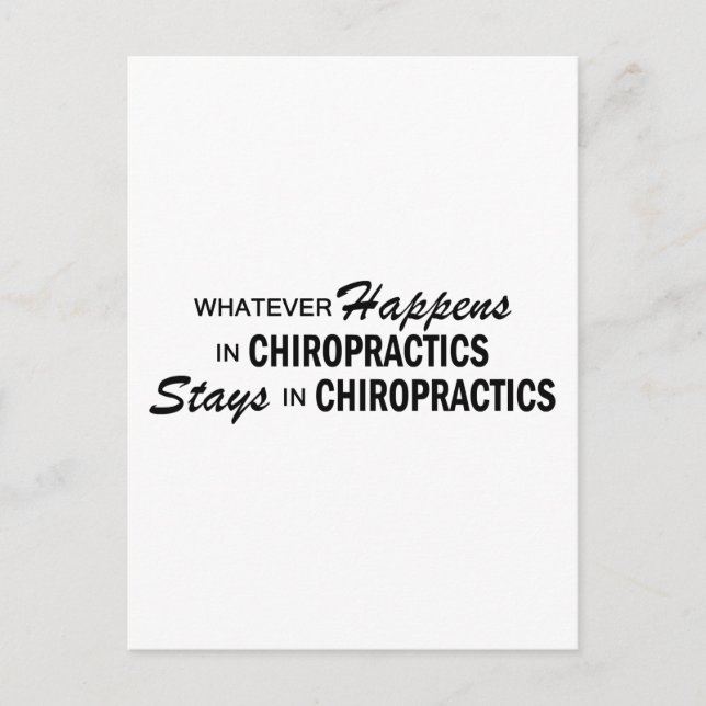 Spelar ingen roll händelser - Chiropractics Vykort (Framsida)