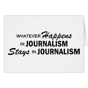 Spelar ingen roll händer - journalistik hälsningskort