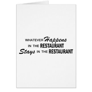 Spelar ingen roll händer - restaurangen hälsningskort