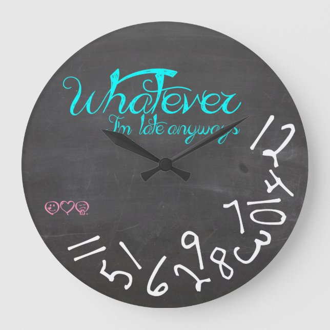 Spelar ingen roll, jag är sen ändå - Mint Blue and Stor Klocka (Framsida)