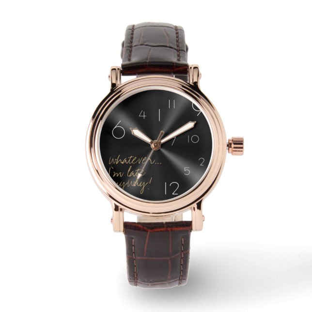 spelar ingen roll, jag är sen ändå - Modern Armbandsur (Framsida)
