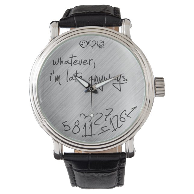 spelar ingen roll jag är sen i alla fall - modern  armbandsur (Framsida)