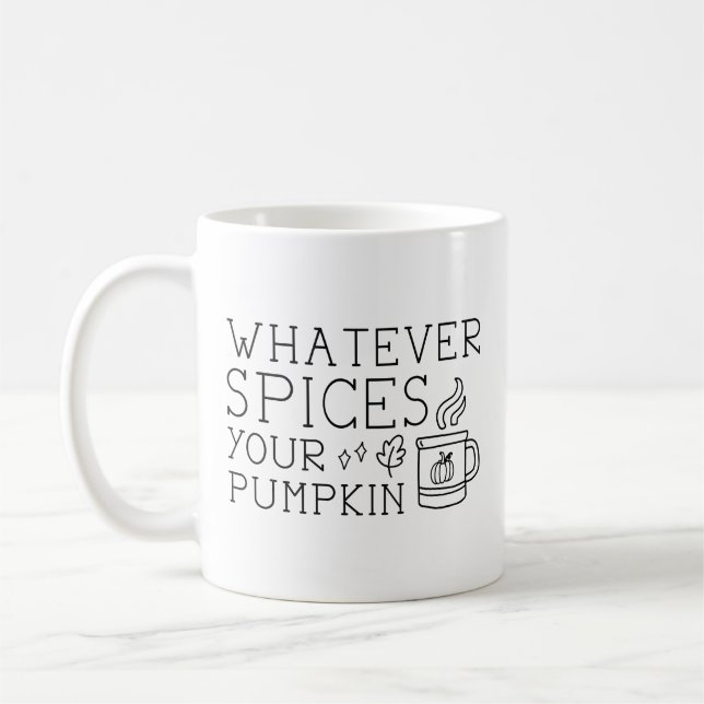 Spelar ingen roll kryddar din Pumpkin Kaffemugg (Vänster)