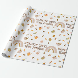Spelar ingen roll kryddar din Pumpkin Wrapping Pap Presentpapper