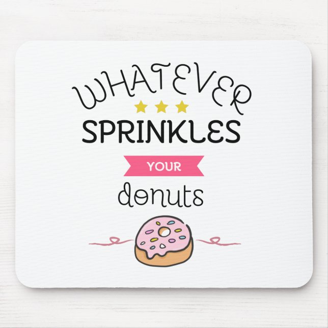 Spelar ingen roll skrynkling dina donuts musmatta (Framsidan)