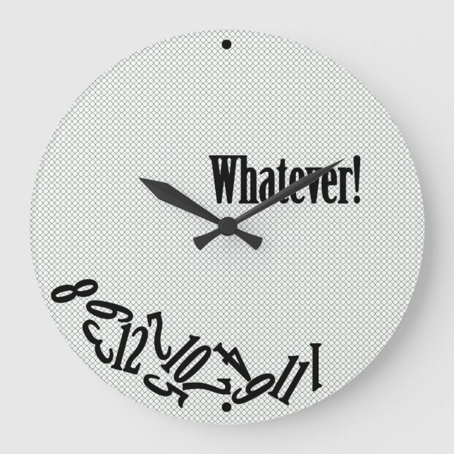 Spelar ingen roll - spritt numrerar stor klocka (Framsida)