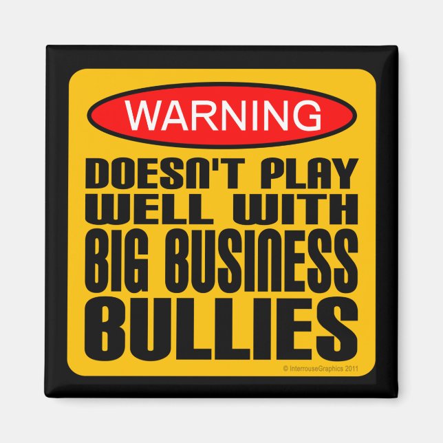 Spelar inte bra med stora affärsbullies magnet (Framsidan)